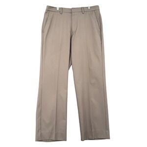 Haggar Standards Mens Khaki Straight Fit Super Flex Waistband Dress Pants 32x28
